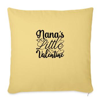 Nana´s little Valentine - Sofakissenbezug 45 x 45 cm - Hellgelb - Vorne