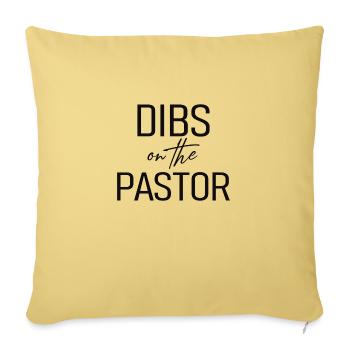Dibs sur le pasteur - Housse de coussin décorative 45 x 45 cm - jaune délavé - Devant