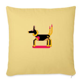 Zazou the wolf dog - Sofa pillowcase 17,3'' x 17,3'' (45 x 45 cm) - washed yellow - Front