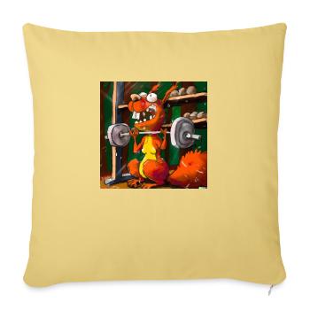 SQRRLD - Squirrel's Bench Press Accident 04 - Sofakissenbezug 45 x 45 cm - Hellgelb - Vorne