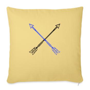 Arrows - Sofa pillowcase 17,3'' x 17,3'' (45 x 45 cm) - washed yellow - Front