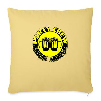 Équipage de fête - Housse de coussin décorative 45 x 45 cm - jaune délavé - Devant