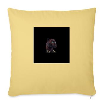 Fort comme un lion - Housse de coussin décorative 45 x 45 cm - jaune délavé - Devant