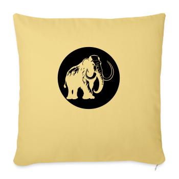 Éléphant - Housse de coussin décorative 45 x 45 cm - jaune délavé - Devant