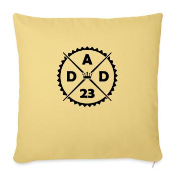 dad 23 - Sofa pillowcase 17,3'' x 17,3'' (45 x 45 cm) - washed yellow - Front