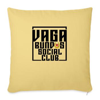 Vagabundos Black - Sofa pillowcase 17,3'' x 17,3'' (45 x 45 cm) - washed yellow - Front