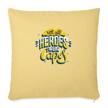 Black Yellow Simple Typography T Shirt. - Sofa pillowcase 17,3'' x 17,3'' (45 x 45 cm) - washed yellow - Front