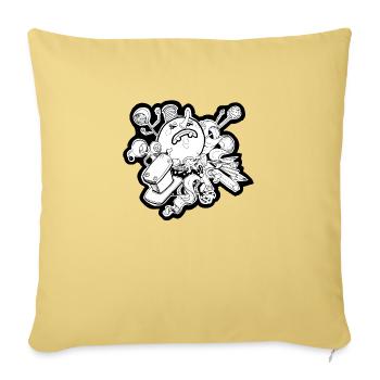 Celestial - Sofa pillowcase 17,3'' x 17,3'' (45 x 45 cm) - washed yellow - Front