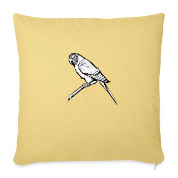 Budgerigar Bird owner Cockatiel Bird - Sofa pillowcase 17,3'' x 17,3'' (45 x 45 cm) - washed yellow - Front