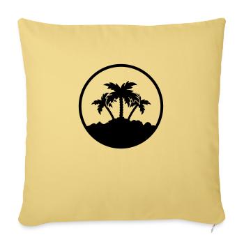 Palm Design - Sofa pillowcase 17,3'' x 17,3'' (45 x 45 cm) - washed yellow - Front