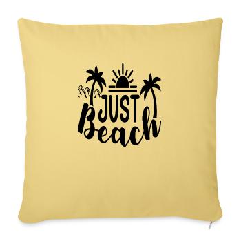 Juste la plage - Housse de coussin décorative 45 x 45 cm - jaune délavé - Devant