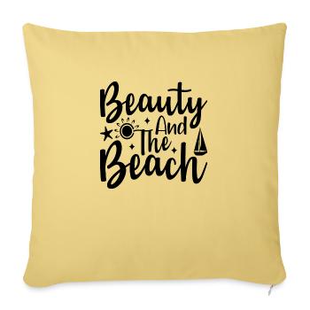 Beauté et plage - Housse de coussin décorative 45 x 45 cm - jaune délavé - Devant