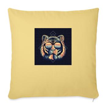 RETRO LION Amo - Sofa pillowcase 17,3'' x 17,3'' (45 x 45 cm) - washed yellow - Front