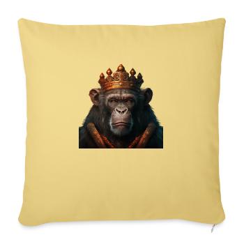 Majestic Ape - Housse de coussin décorative 45 x 45 cm - jaune délavé - Devant