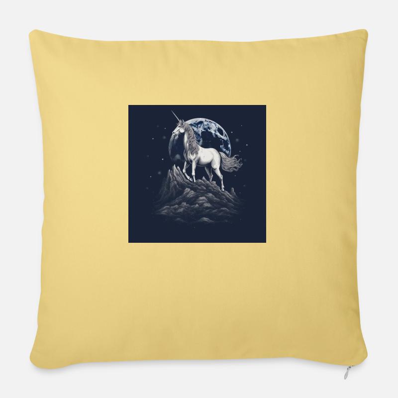 Einhorn - Sofakissenbezug 45 x 45 cm - Hellgelb