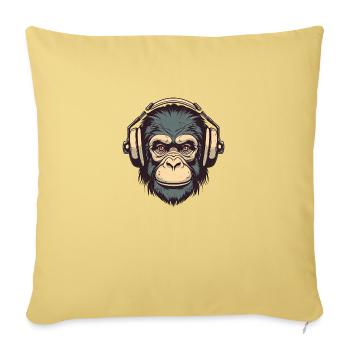 Funky Bloody Monkey - Sofa pillowcase 17,3'' x 17,3'' (45 x 45 cm) - washed yellow - Front