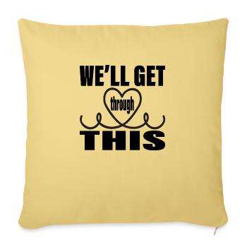 Nous allons nous en sortir - Housse de coussin décorative 45 x 45 cm - jaune délavé - Devant