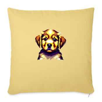 Dog Owner Golden Retriever Dog Puppy Dogs - Sofa pillowcase 17,3'' x 17,3'' (45 x 45 cm) - washed yellow - Front