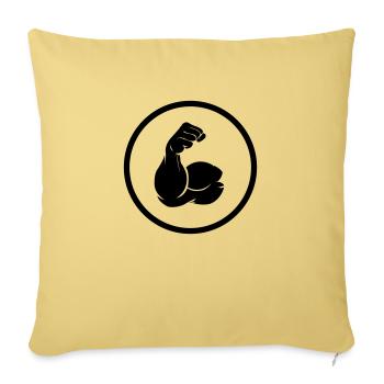 biceps - Housse de coussin décorative 45 x 45 cm - jaune délavé - Devant