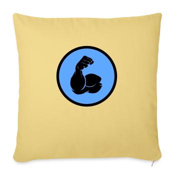 biceps - Sofa pillowcase 17,3'' x 17,3'' (45 x 45 cm) - washed yellow - Front
