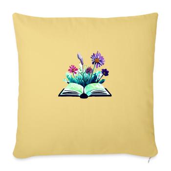 Reading Gardener's Book Reader Book Lover Books - Sofa pillowcase 17,3'' x 17,3'' (45 x 45 cm) - washed yellow - Front