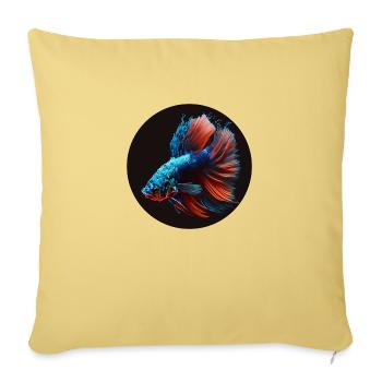 Kampffisch / Beta Splendens - Sofakissenbezug 45 x 45 cm - Hellgelb - Vorne