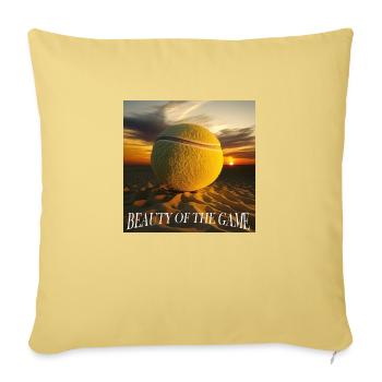 SJS ́s Beauty of the Tennis Game - Sofa pillowcase 17,3'' x 17,3'' (45 x 45 cm) - washed yellow - Front