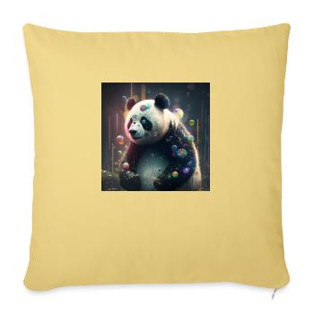 Hungry Panda - Sofakissenbezug 45 x 45 cm - Hellgelb - Vorne