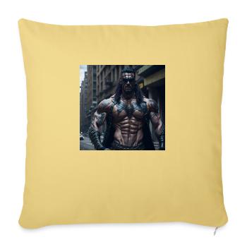 Future Cyberpunkt Warrior - Sofakissenbezug 45 x 45 cm - Hellgelb - Vorne