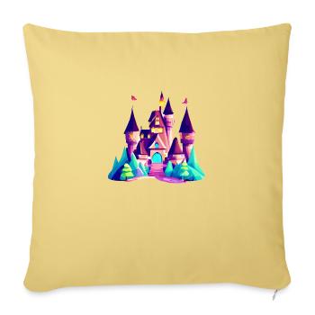 Castle Fantasy Fantasy Castle Fairy Tale - Sofa pillowcase 17,3'' x 17,3'' (45 x 45 cm) - washed yellow - Front