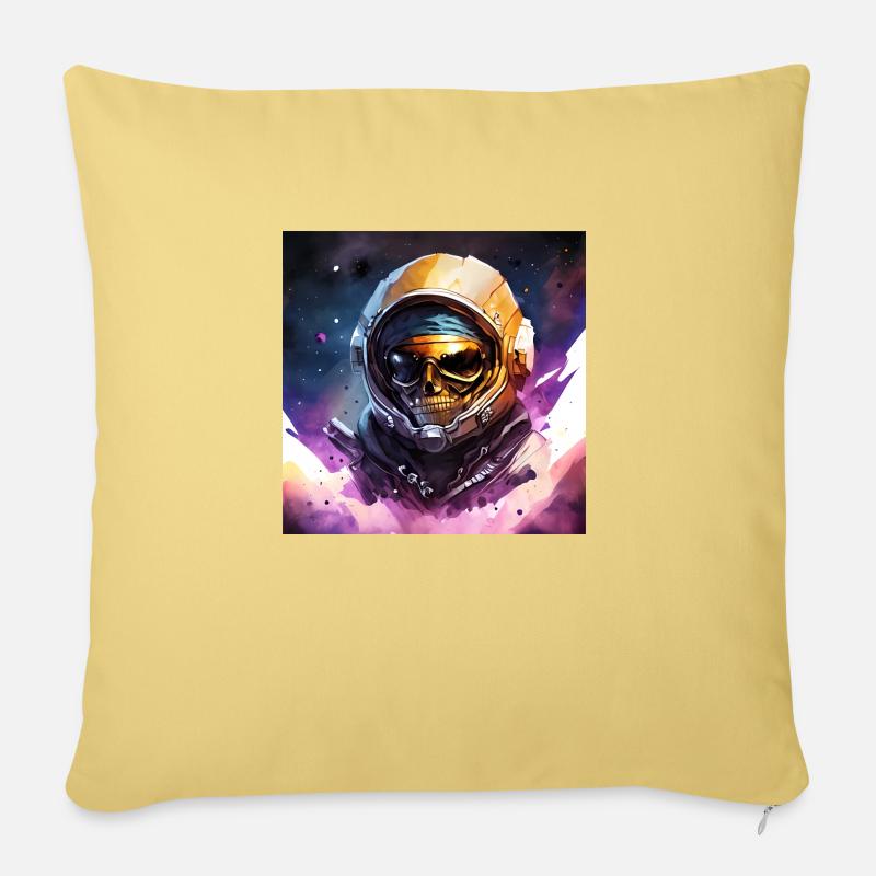 Pirate de l’espace coloré - Housse de coussin décorative 45 x 45 cm - jaune délavé