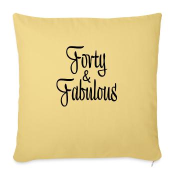 Forty & Fabulous - Sofa pillowcase 17,3'' x 17,3'' (45 x 45 cm) - washed yellow - Front