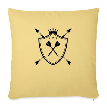 Armoiries de Dart - Housse de coussin décorative 45 x 45 cm - jaune délavé - Devant