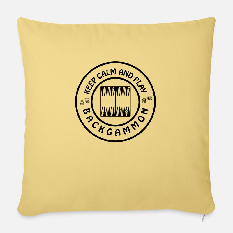 Jeu de société Chess Backgammon Game Night - Housse de coussin décorative 45 x 45 cm - jaune délavé