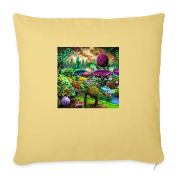 Future Garten - Sofakissenbezug 45 x 45 cm - Hellgelb - Vorne