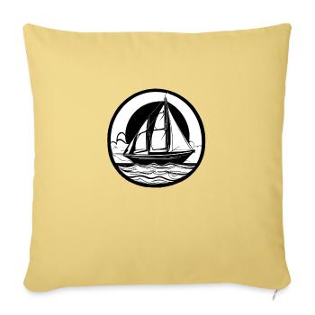 Sailing, Sailing, Sailboat, Sailor, Sailing Ship - Sofa pillowcase 17,3'' x 17,3'' (45 x 45 cm) - washed yellow - Front