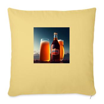 retro bier - Sofakissenbezug 45 x 45 cm - Hellgelb - Vorne