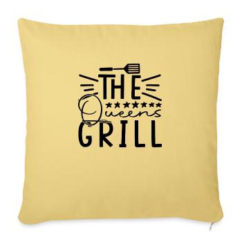 The Queens Grill - Sofa pillowcase 17,3'' x 17,3'' (45 x 45 cm) - washed yellow - Front