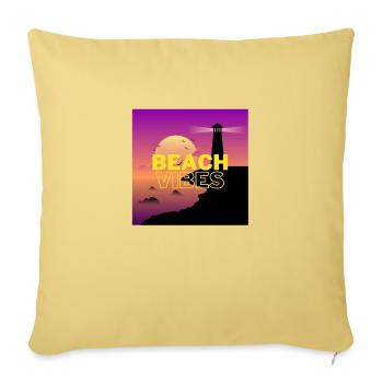Beach 2 - Sofakissenbezug 45 x 45 cm - Hellgelb - Vorne