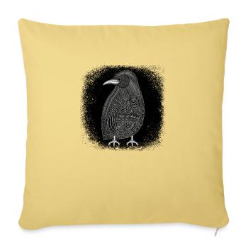 Joyeux anniversaire des pingouins Animal - Housse de coussin décorative 45 x 45 cm - jaune délavé - Devant
