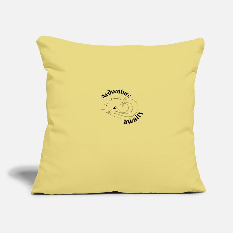 L’aventure vous attend Housse de coussin décorative 45 x 45 cm