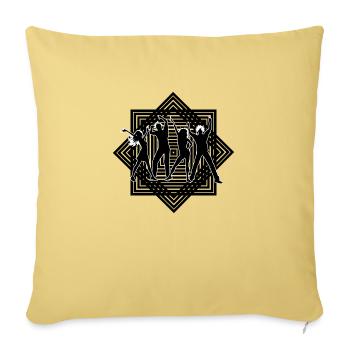 Dancing Dance Music - Sofa pillowcase 17,3'' x 17,3'' (45 x 45 cm) - washed yellow - Front