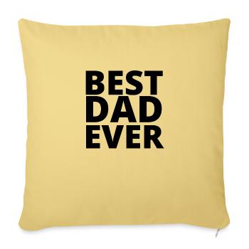 best dad ever - Housse de coussin décorative 45 x 45 cm - jaune délavé - Devant
