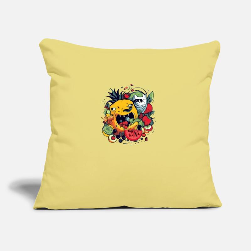 Fruit-devouring pineapple Sofa pillowcase 17,3'' x 17,3'' (45 x 45 cm)
