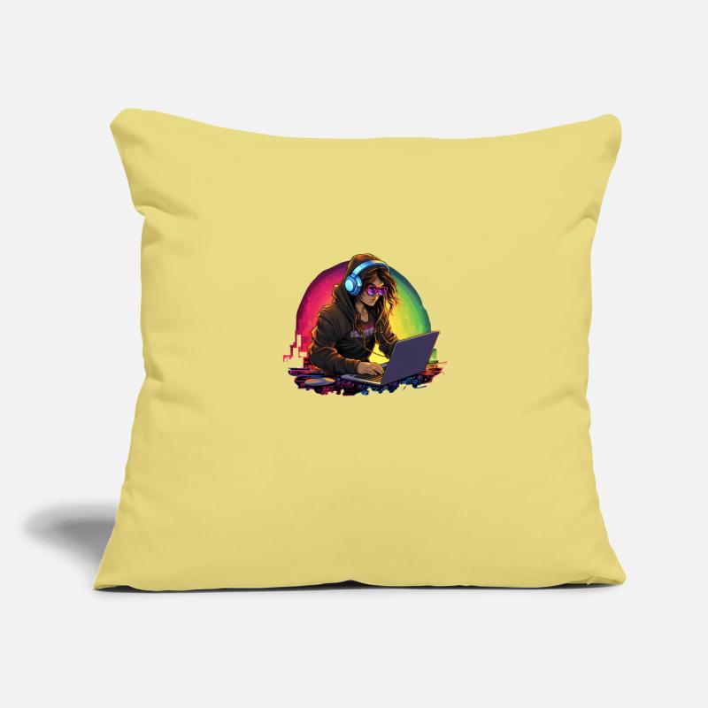 Code Queen : Le hacker Housse de coussin décorative 45 x 45 cm