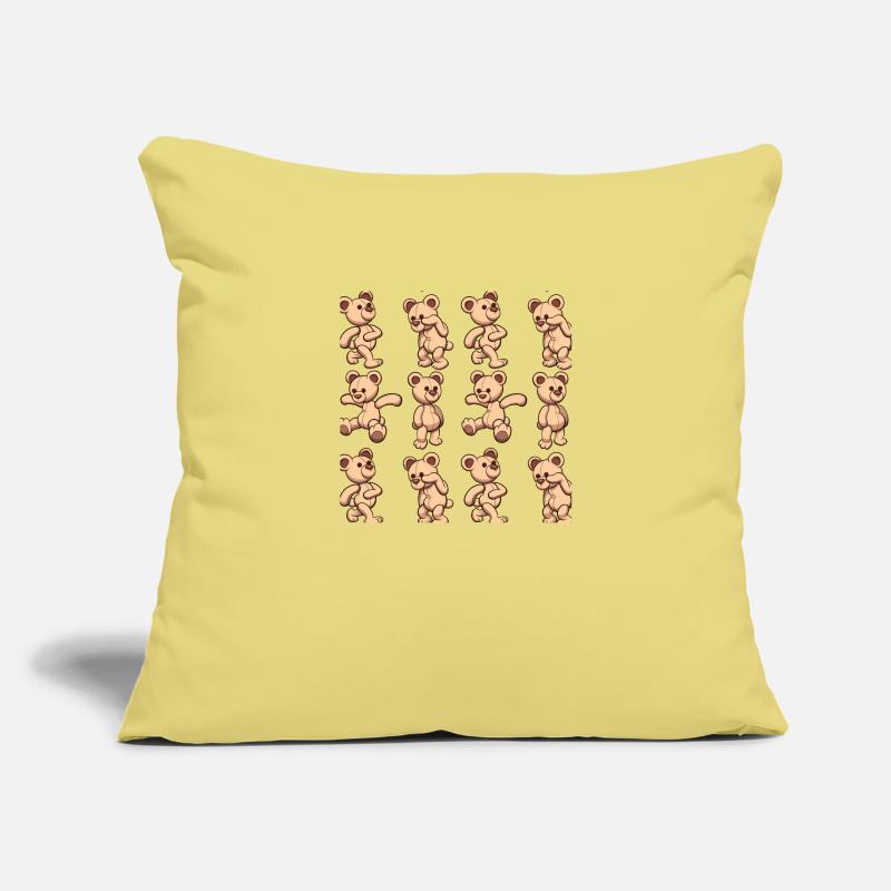 Dessin animé Teddy Bear Pattern Housse de coussin décorative 45 x 45 cm