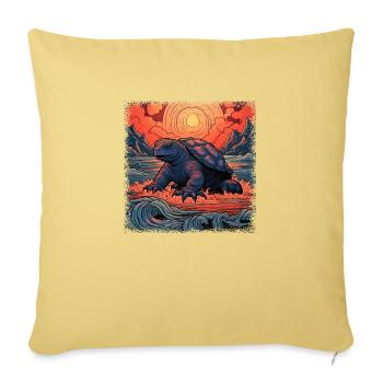 save the turtles diving turtle geek turtle lover - Sofakissenbezug 45 x 45 cm - Hellgelb - Vorne