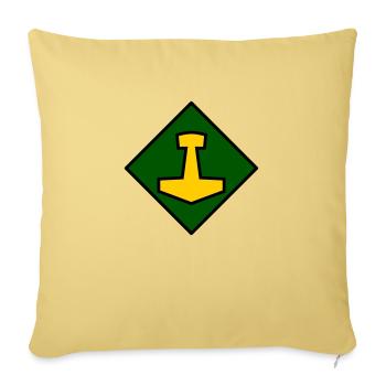 Mjölnir - Housse de coussin décorative 45 x 45 cm - jaune délavé - Devant