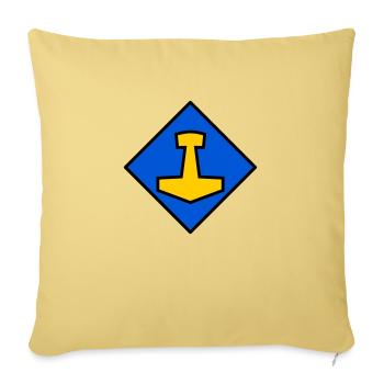 Mjölnir - Housse de coussin décorative 45 x 45 cm - jaune délavé - Devant