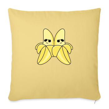 Bananes fraîches - Housse de coussin décorative 45 x 45 cm - jaune délavé - Devant